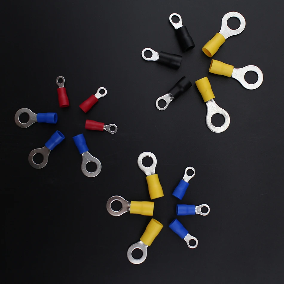 Бесплатная доставка 110 шт. кольцо терминал Медь обжимной разъем изолированный