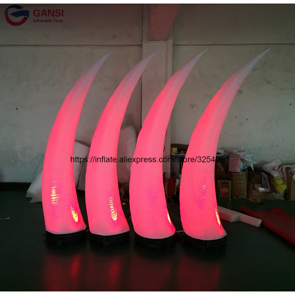 値段 高品質 LED スパイラルインフレータブル曲線コーン、 3 メートル高さインフレータブル照明コーンステージ