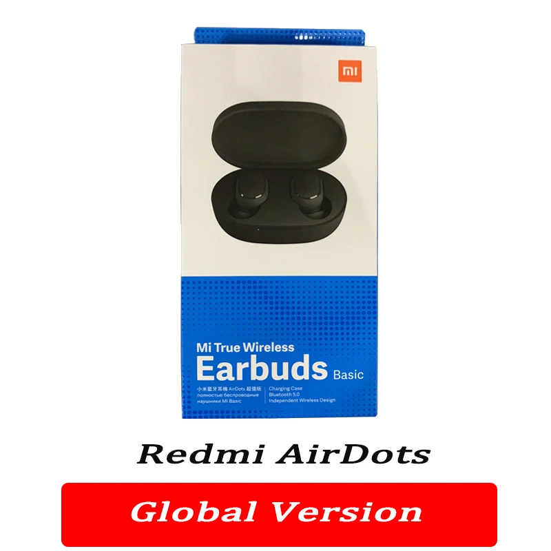 global earbuds only Xiaomi airdots Redmi Airdots TWS беспроводные наушники Голосовое управление Bluetooth 5,0 шумоподавление управление краном - Цвет: global earbuds only