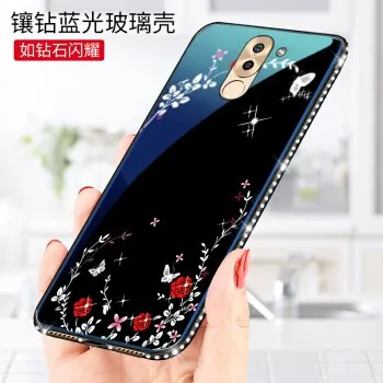 KIYLCZXYCM Стекло чехол для huawei Honor 6X защитное стекло задняя девушка Алмаз оболочка