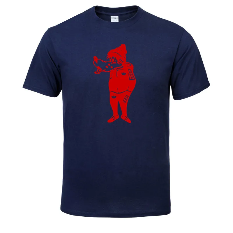 Летний костюм с волком Мужская футболка коротким рукавом хлопковая Повседневная