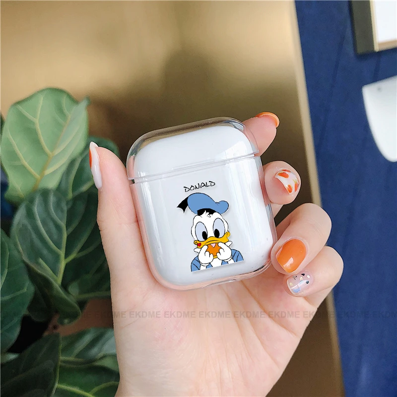 Сумки для Air Pods милый мультяшный Узор Жесткий ПК прозрачный чехол для Airpods беспроводные Bluretooth наушники прозрачный PC чехол s
