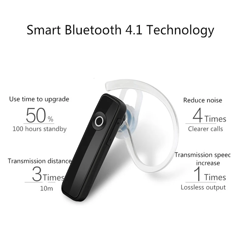 M165 гарнитура bluetooth наушники Мини Белый V4.1 беспроводной handfree Универсальный для