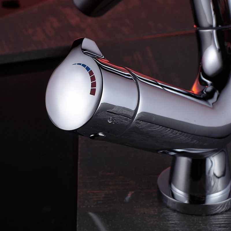 Смеситель для раковины Fapully с одной ручкой вращающийся на 360 градусов смеситель