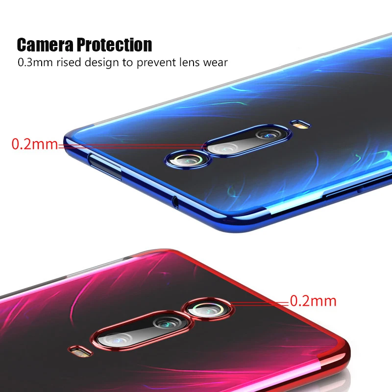 Роскошный чехол с покрытием для Xiaomi Mi 9T мягкий прозрачный из ТПУ Pro защитные