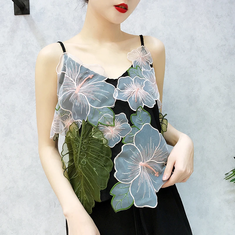 Женская кружевная кофта ALPHALMODA в гонконгском стиле ретро с 3D узором летняя