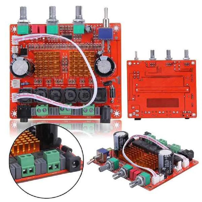 Плата цифрового усилителя TPA3116D2 HIFI Цифровой 2 1 канальный сабвуфер супер бас