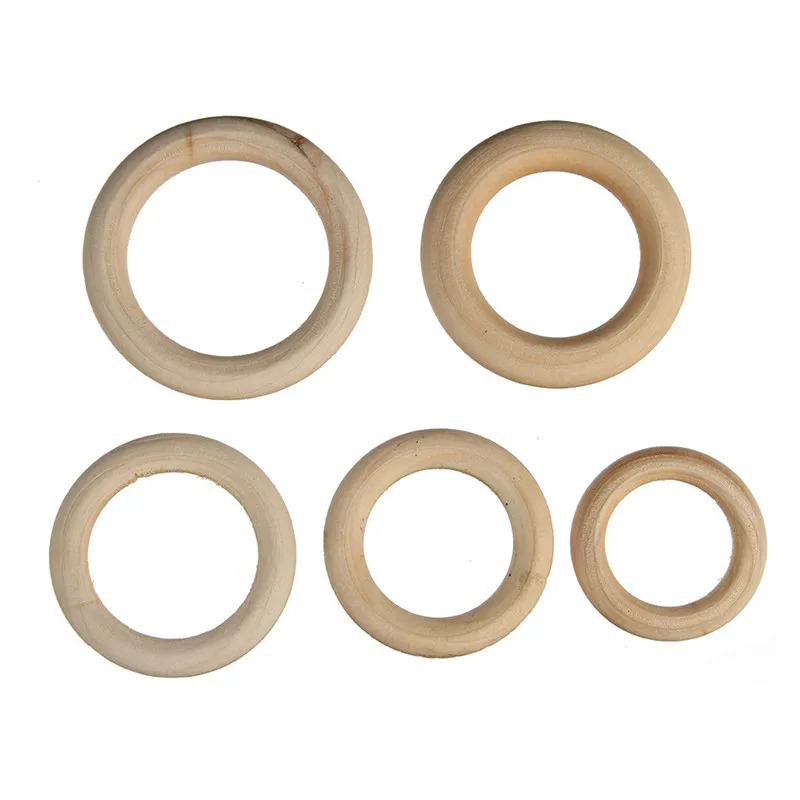 25-65 мм деревянные бусины в форме колец для рукоделия материал творчества детские