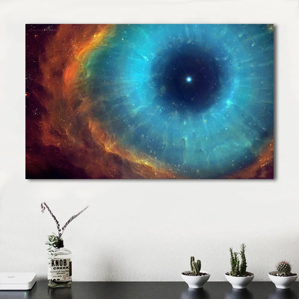 JQHYART художественная живопись синяя звездная звезда вселенная картина маслом на