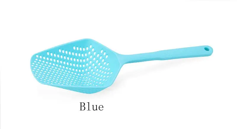 Blue 1 шт. нелипкий Пластик лопатка фильтры утечки воды лопата, Лед Лопата для снега забор для рыбалки дуршлаги Кухня гаджет Пособия по кулинарии инструмент - Цвет: Blue