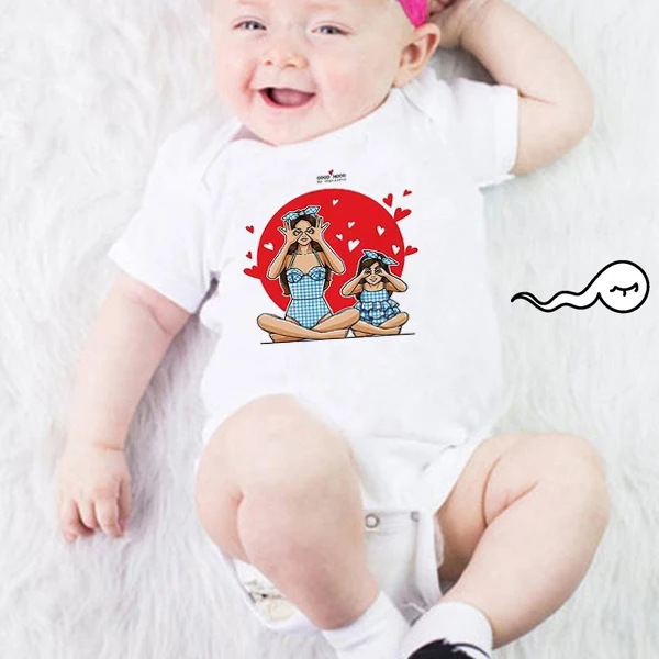 

DERMSPE 2019 Summer Lovely Newborn Baby Boys Girls Short Sleeve Letter Print Loose Cotton Romper Jumpsuit Baby Clothes White