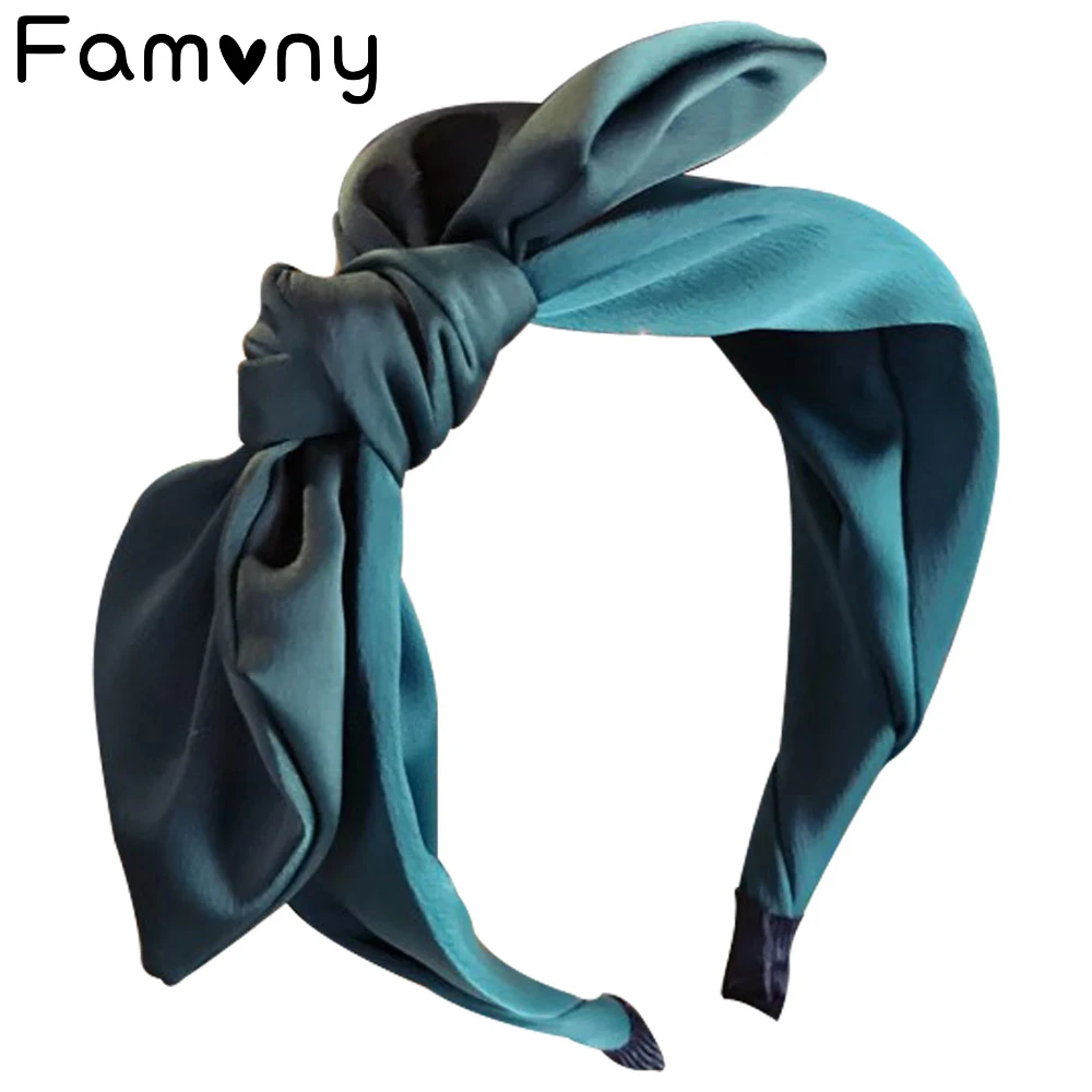 Korean Boutique Hairband Rabbit Ears Cloth Bow Headband Women Girls Hair Head Hoop Bands Accessories For Girl Hairbands Headwear | Мать и