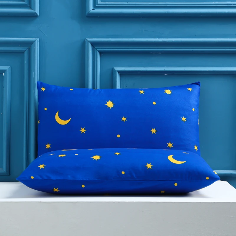 

2PCS Polyester Bedding Pillow Cases Smooth Printed Home Pillow Case Pillowcovers, 50x70cm 70x70cm