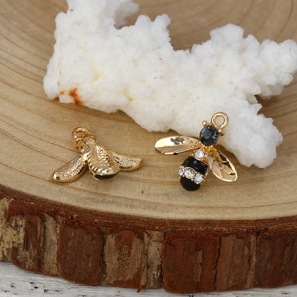DoreenBeads подвески из цинкового сплава пчела животные золотой синий прозрачный