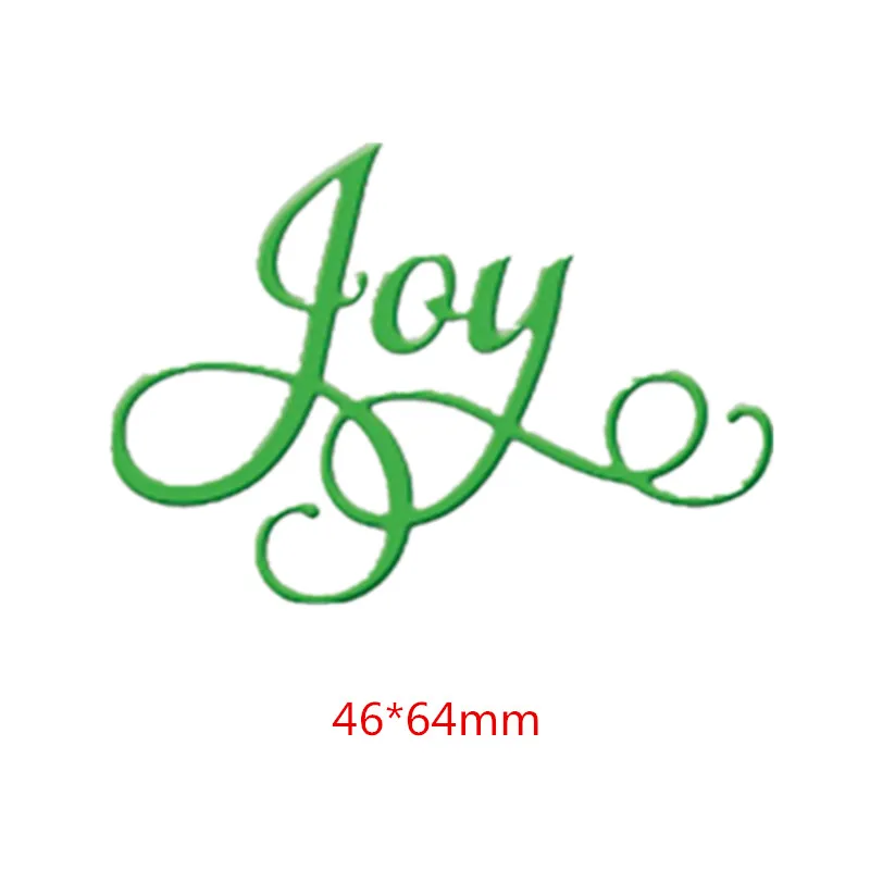 Надпись Joy металлические Вырубные штампы фотоальбом бумажные карты рельефные