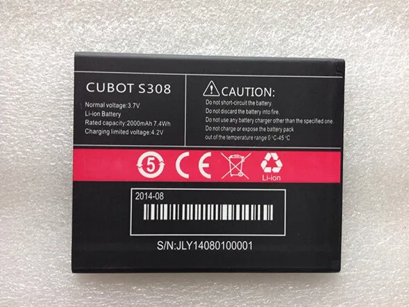 CUBOT S308 Battery 100% High Quality Original 2000mAh Li-ion Replacement For Smart Phone | Мобильные телефоны и