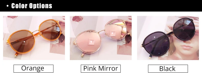Ralferty Korea Style Round Sunglasses Women Vintage Retro Mirrored Sunglass Female Sun Glasses For Women lunette Oculos M7098