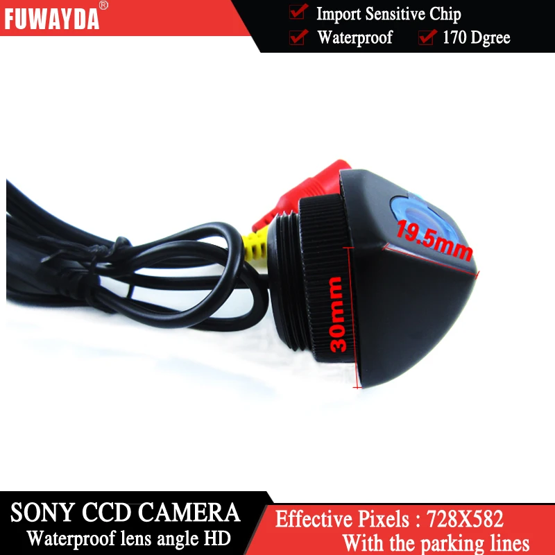 Автомобильная камера заднего вида FUWAYDA Водонепроницаемая беспроводная CCD для