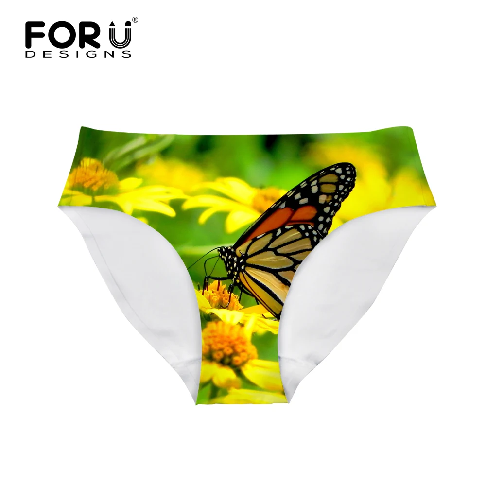 FORUDESIGNS сексуальное женское нижнее белье с цветочными бабочками бесшовные