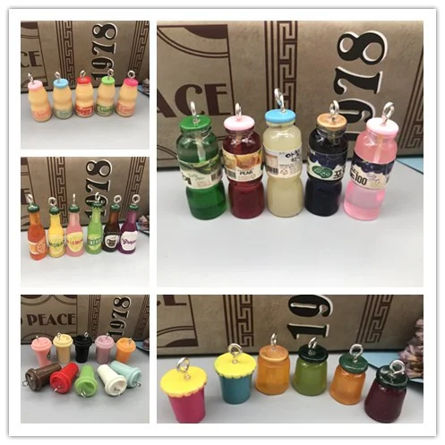 

Kawaii Newest Miniature Sake Drink Coffee cocktail beer resin cabochon for key chain decoration.Earrings.Dollhouse.DIY