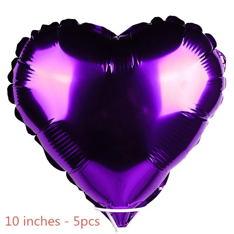 love-purple-5PCS Воздушный шар «любовь» для маленьких мальчиков; фольгированные гигантские шары на крестины в форме алюминиевой фольги; украшения для дня рождения; Детские праздничные принадлежности - Цвет: love-purple-5PCS