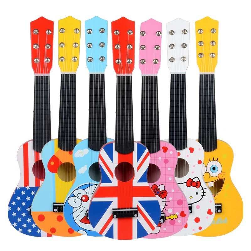 Деревянные детские музыкальные игрушки Мини небольшой Гитары может играть 21