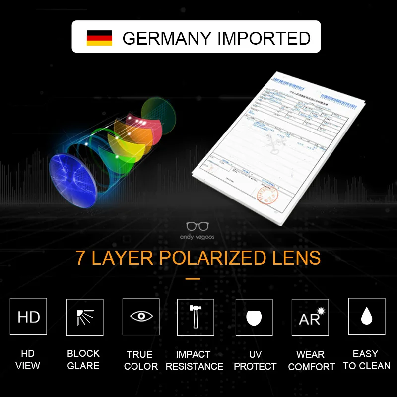 Мужские солнцезащитные очки VEGOOS классические винтажные поляризационные для