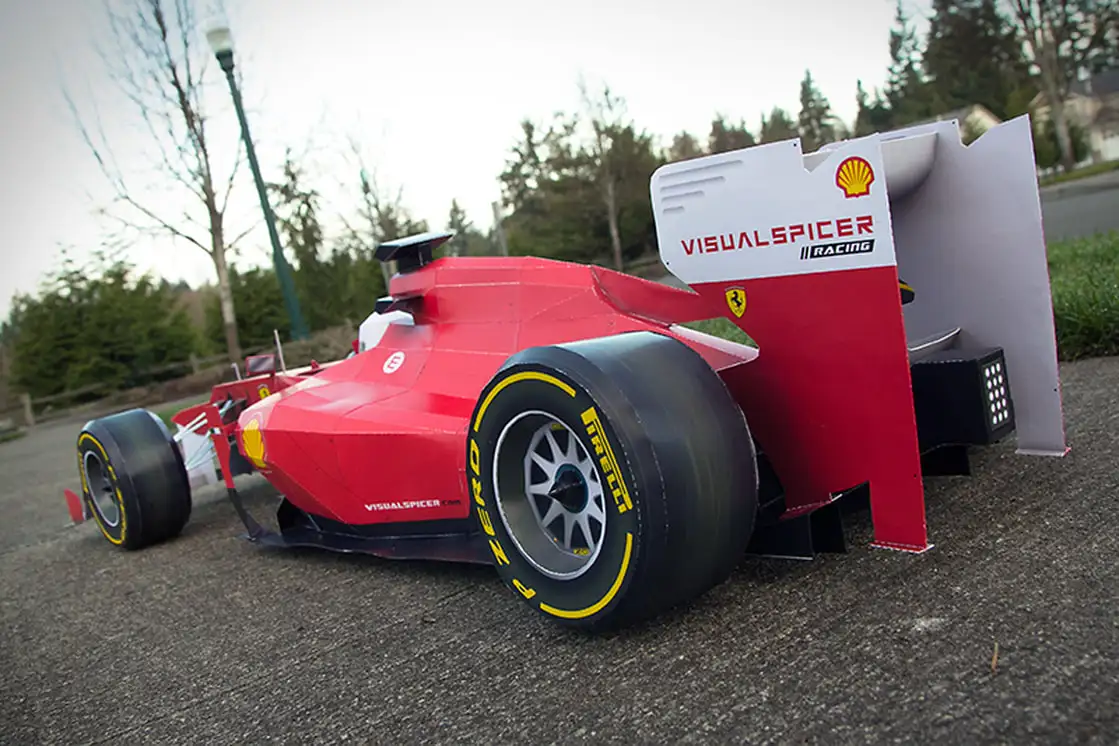 Транспорт 91 см длинный F1 гоночный автомобиль 3D бумажная модель бумага для ручных