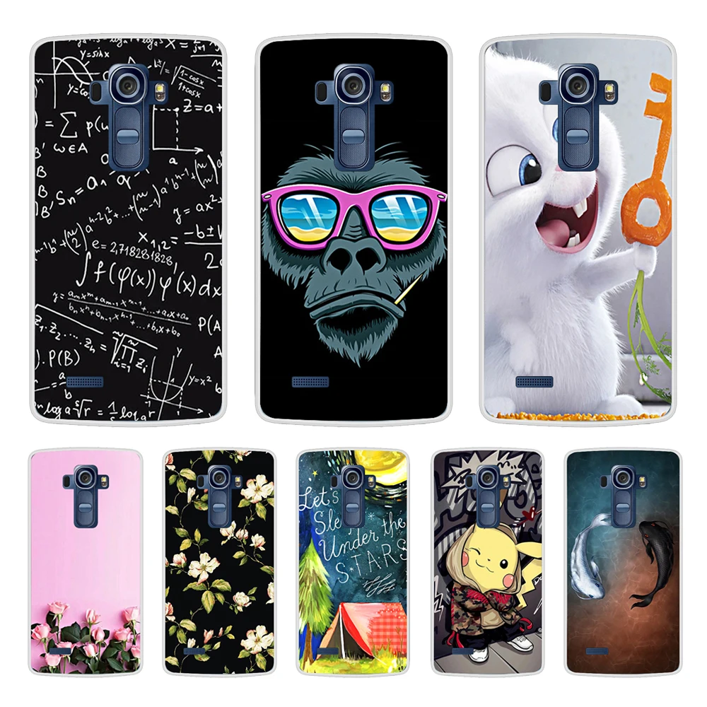 Чехол накладка для LG G4 из мягкого силикона и ТПУ с изображением милого кота