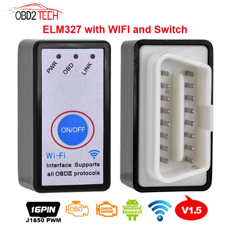 Программное обеспечение для V2.1 супер мини ELM327 Wi Fi с переключателем OBD II Может код
