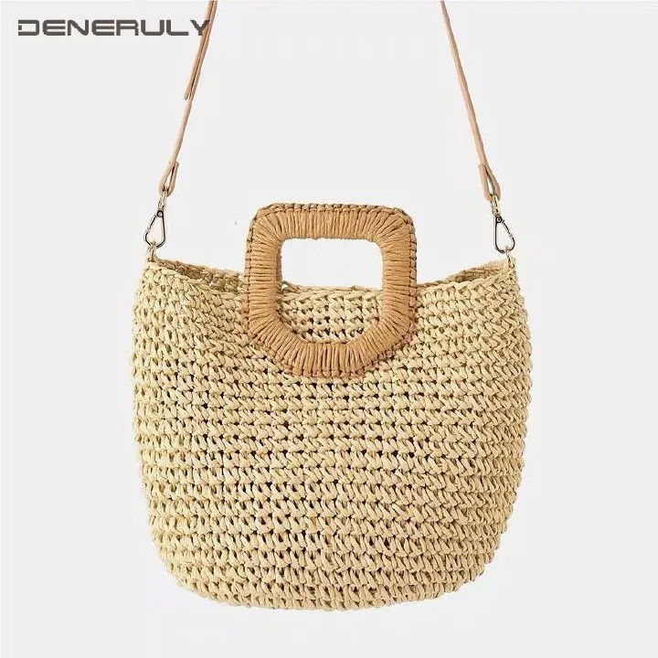 Женская соломенная сумка ручной работы женские сапоги из ротанга пляжная Strandtas