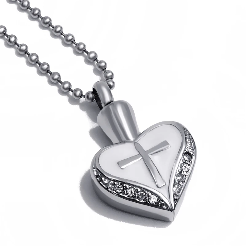 Женская Девушка Крест в сердечко Кремация памятный сувенир мемориальная урна из