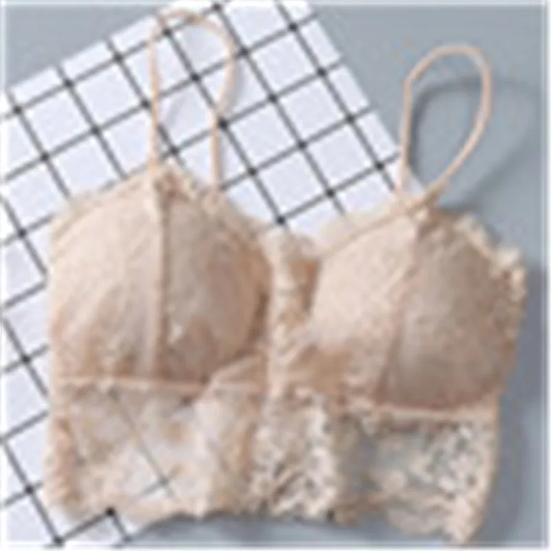 Tube Top Women Sexy Bra Seamless A Chest Pad Wearing Sports Underwear Tube Bra Ladies Off Shoulder Crop Top Women Tops J#29 - Цвет: Beige