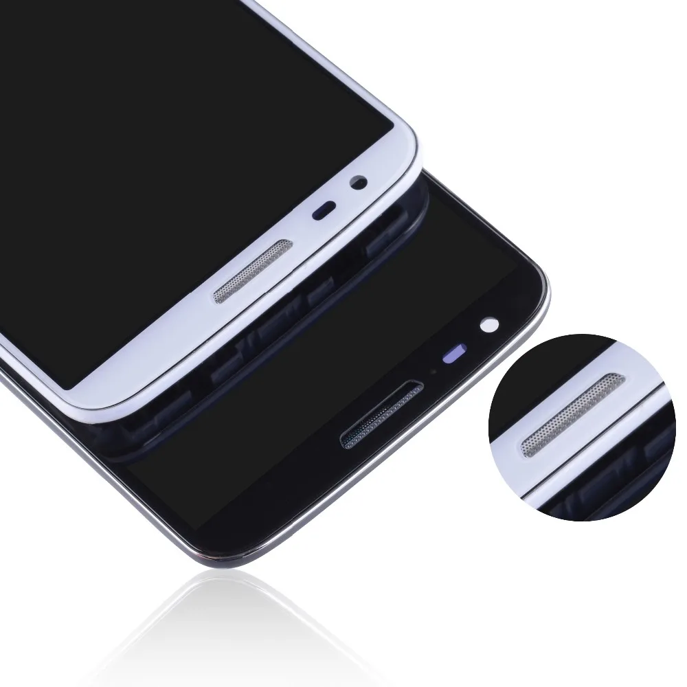 Дисплей для LG G2 D800 D801 D802 D805 D803 VS980 F320 LS980 в сборе с тачскрином на рамке черный белый