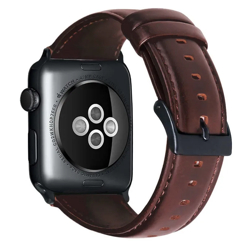 Кожаный браслет для Apple Watch 42 мм, 38 мм, 44 мм, 40 мм, серия 4, 3, 2, ремешок для Apple Watch iWatch, ремешок для часов