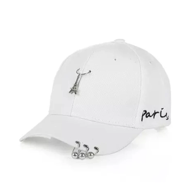 Хип хоп Женская Бейсболка панк заклепки кольцо башня Snapback шапки для мужчин и