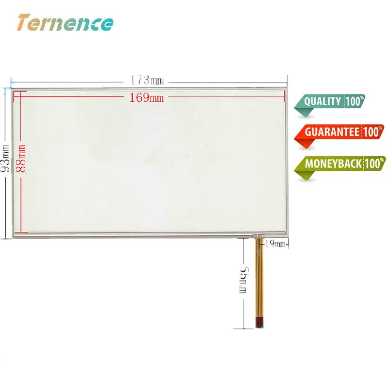 

Skylarpu 7 inch 173mm*93mm Resistive Touch Screen Digitizer for Car navigation DVD tablet PC touch panel Free shipping