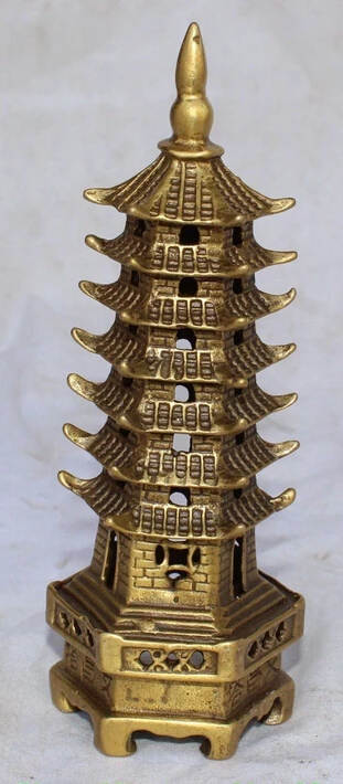 14 см китайский Тибетский буддизм бронза Stupa exorciss статуя | Дом и сад