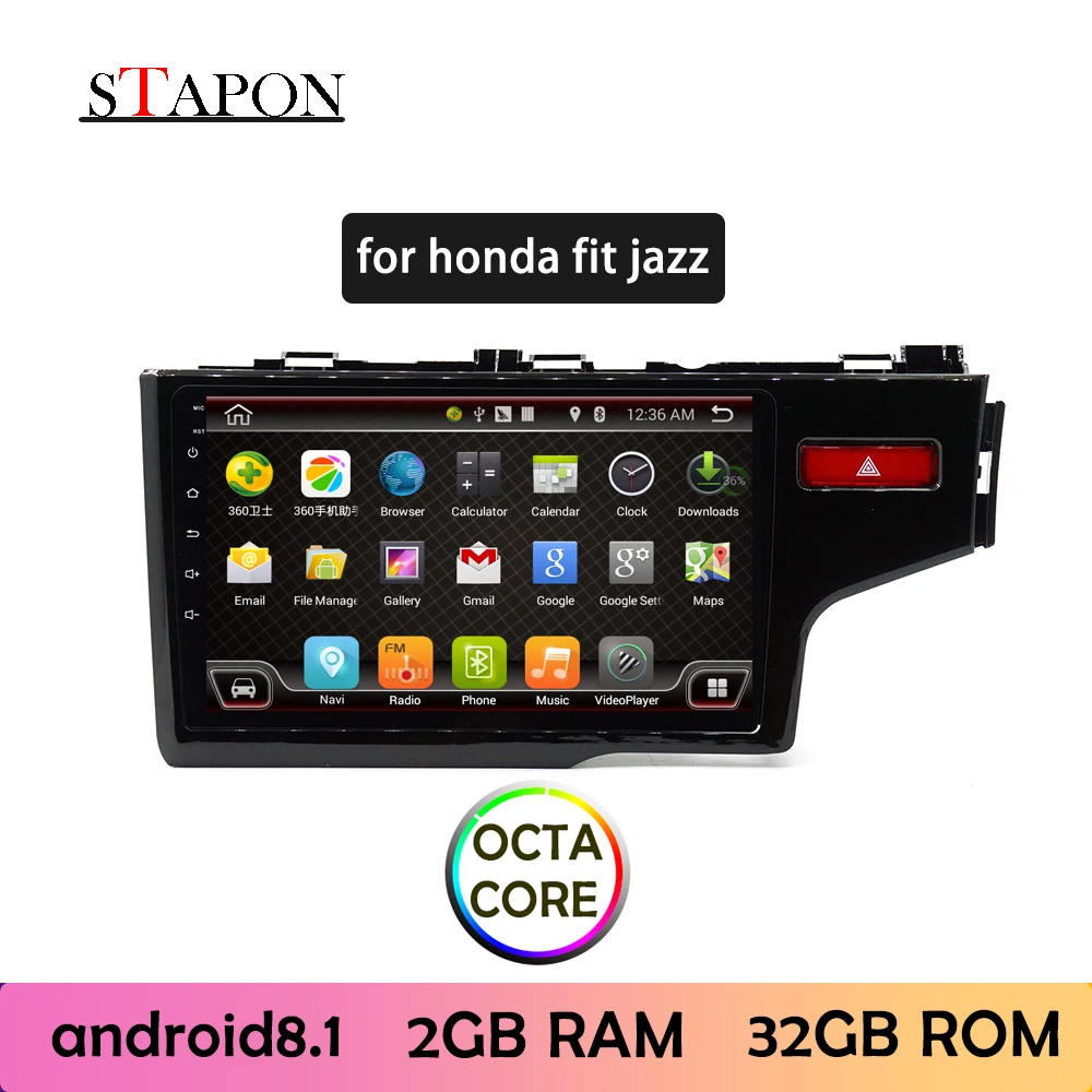 STAPON 9inch for honda fit 2014-19 Android8.1 2G RAM OCTA CORE RDS AM FM car MP5 multimedia player with WiFi | Автомобили и