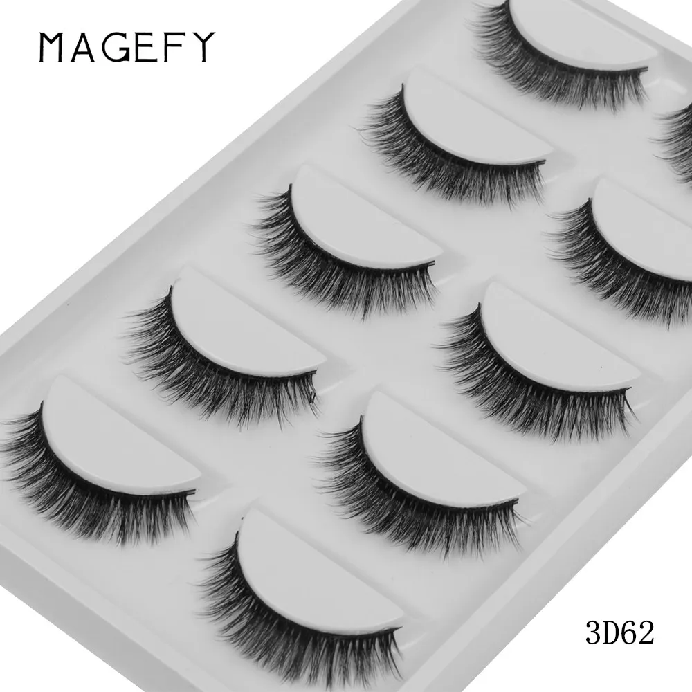 MAGEFY накладные ресницы для наращивания 5 пар наращивание ресниц реального норки ресницы природных длинными макияж Накладные ресницы 3d норки ресницы 1 см-1,5 см ресницы Lashes