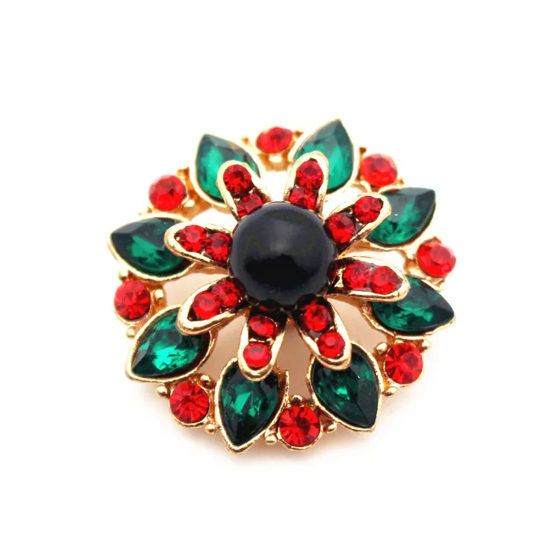 10 шт./лот золотые пуговицы с вырезами в виде цветов искусственных кристаллов