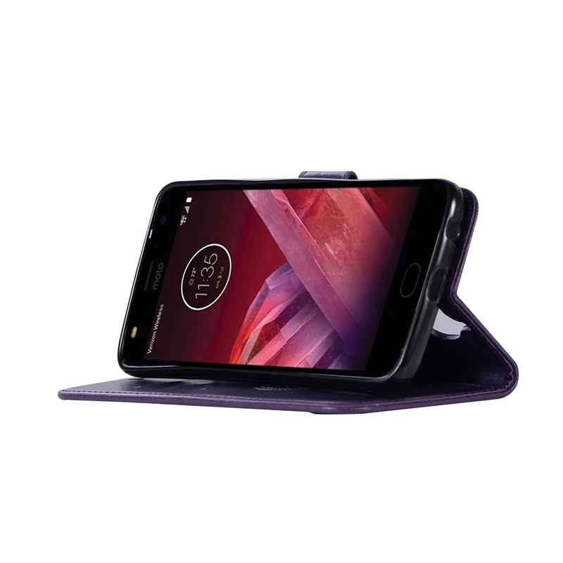 Тиснением Бумажник чехол для moto Рола Z2 играть Искусственная кожа Сова Флип Чехол