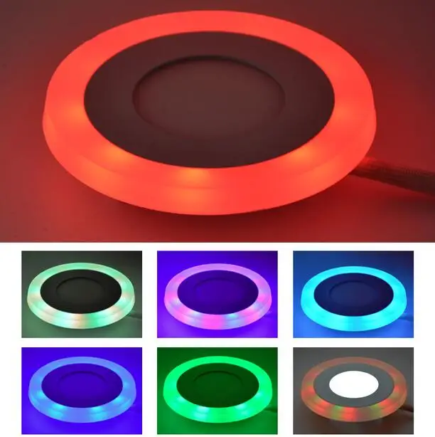 Лидер продаж цветной светодиодный светильник-панель 6 Вт 9 16 24 RGB панельный