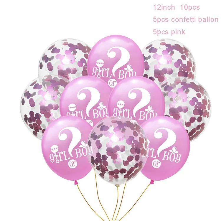 10pcs pink he or she LAPHIL 16 дюймов Baby Shower Фольга воздушные шары синий розовый его для мальчиков и девочек с надписью балон детское украшение для душа Пол раскрыть вечерние поставки - Цвет: 10pcs pink he or she