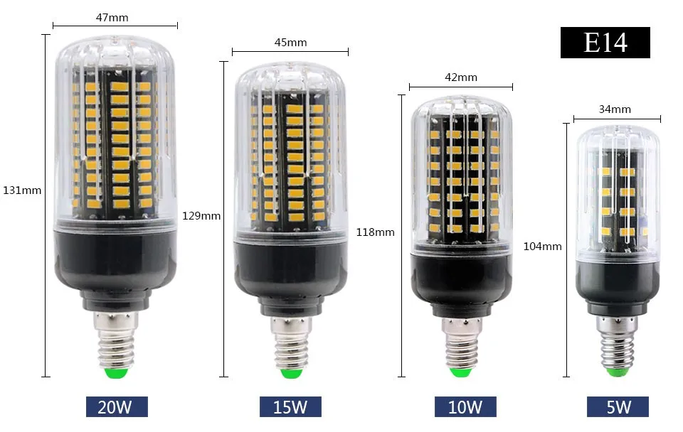 20 Вт люменов 5736 SMD Led кукурузная лампа светильник E27 E14 85 V-265 V 15W 10W 5W Светодиодная лампа без мерцания долговечная светодиодная лампа для светильник ing