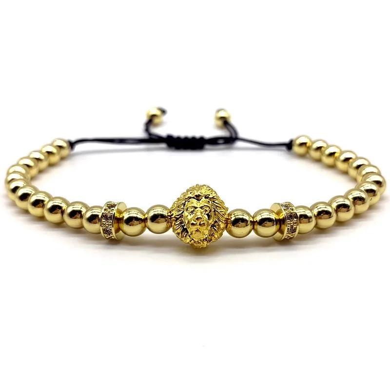 2020 модный браслет с Львом для мужчин геометрический диско шар плетеный макраме