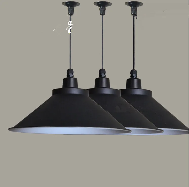 

Supermarket office showroom barber shop clothing store restaurant Chandelier Black Shade E27 Lamp Base 10PCS