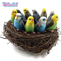 10pcs parrot bird fox insect dog cow deer lizard elephant animal model action figure figurine educational hot toy gift for kids