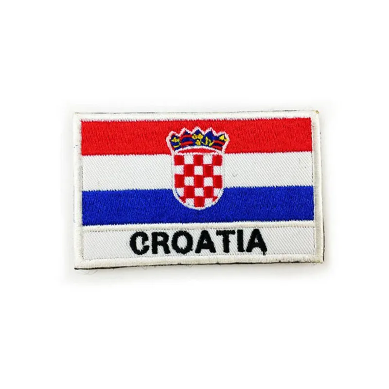Croatia Flag 3D вышитая EU Netherland Croatia Италия Новая Зеландия Флаг патч ПРИШИТАЯ нарукавная нашивка для одежды наклейка на рюкзак DIY Аппликация 8 см X 5 см - Цвет: Croatia Flag