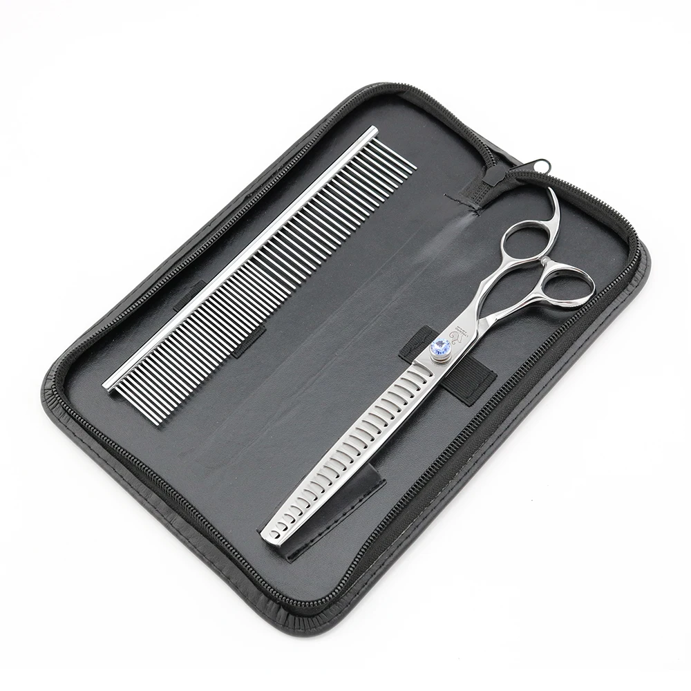 Professional Pet dog Grooming Scissors 8 Inch Dog Shears Thinning curved Blue Stone Lyrebird HIGH CLASS NEW | Красота и здоровье